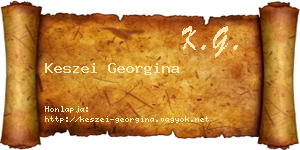 Keszei Georgina névjegykártya